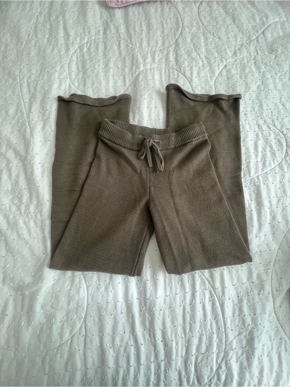 Forever 21 Taupe Knit Drawstring Lounge Pants